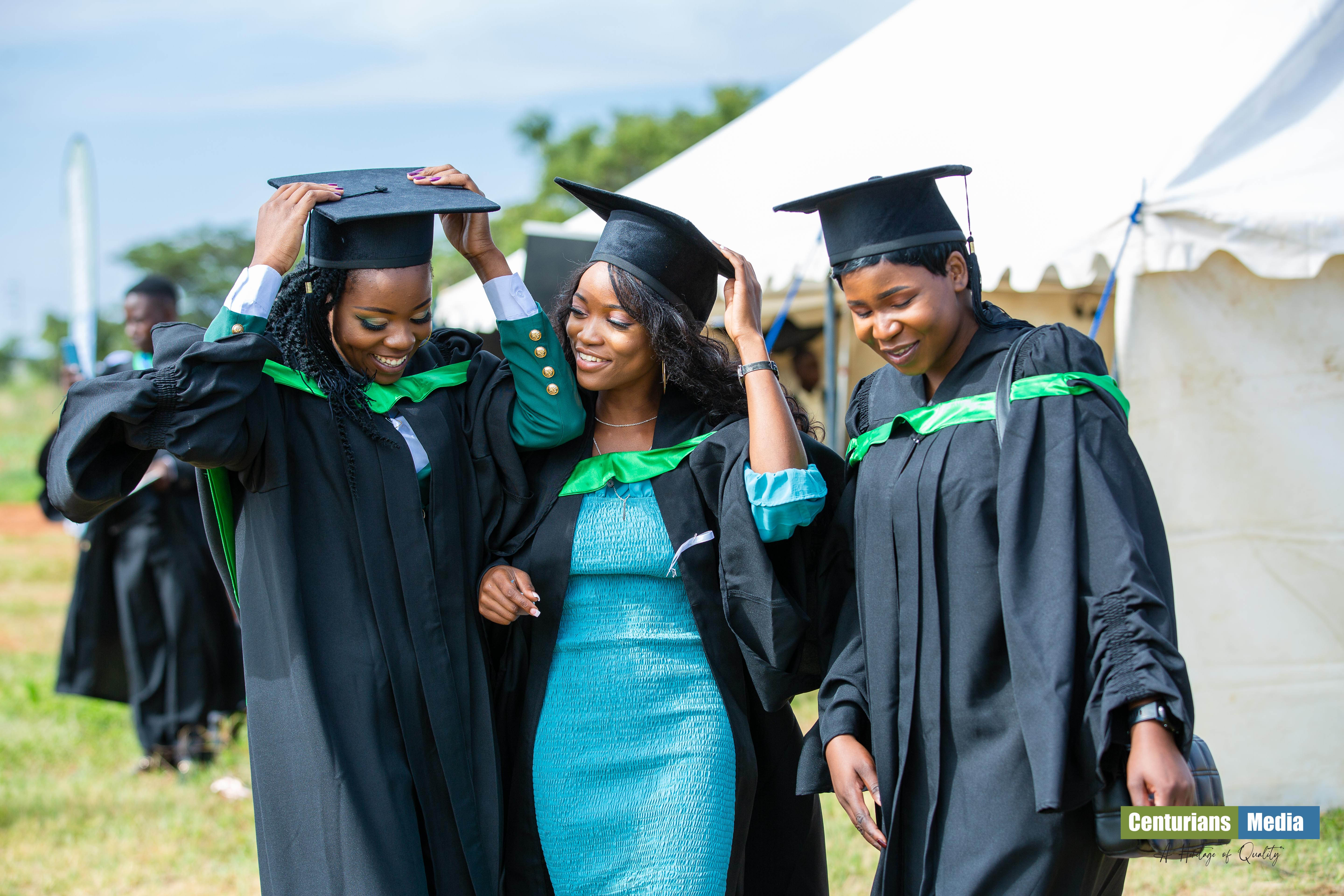 MUAST graduates celebrating at graduation ceremony